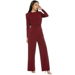Alexia Admor Women's Milan Draped Wide Leg Jumpsuit
